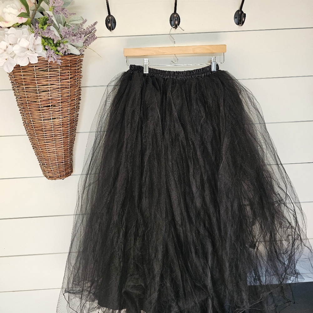 Long, black halloween tutu. Small-Medium.
